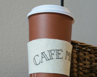 Drink Cozy Eco Friendly Wool Coffee or Tea with Cafe Mocha