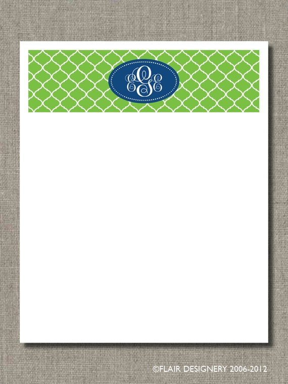 Everyday Oversized Note or Desk Pad - Moroccan Love by Flair Designery Il_570xn