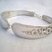 Vintage Spoon Bracelet, Silver Spoon Jewelry, Floral Flower, Vintage Wedding, Hollyhock, Silverware Jewelry Silver HOLLYHOCK 1930