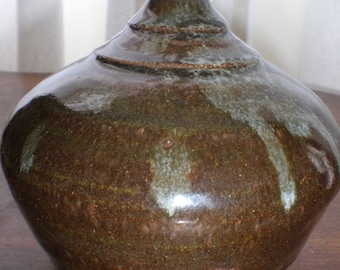 Twig Pot-Ikebana-Oil Lamp Studio Pottery Art Danish Modern Style Stoneware Signed "Pillen"
