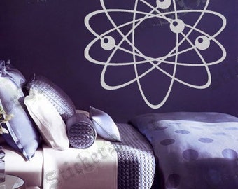 Vinyl Wall Decal Sticker Science Physics Atom item 389A