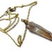 Mystic Titanium quartz necklace, long crystal beadwork necklace, Aura quartz necklace, wire wrapped crystal necklace