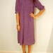 Vintage White Lace Collar Purple Flower Dress Nighty
