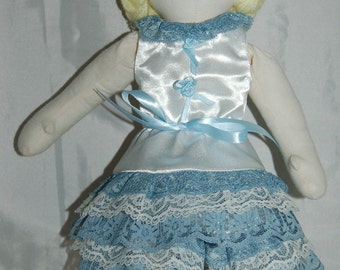 Rag Doll Genevieve in White Satin Top and Pantaloons