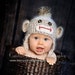 Spring Clearance Sale Angel Soft Sock Monkey Baby Hat 6-12 months READY TO SHIP