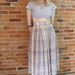 80s plaid midi skirt