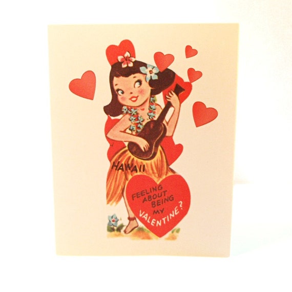 Vintage Valentine Reproduction Hawaii