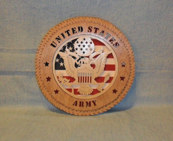 United States Army Scroll Saw Plaque by huebysscrollsawart on Etsy