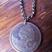 Sale, Miss Olga "Lady of the Evening" Portrait Bordello Token Brass Necklace