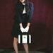HOLD for KRISTEN ANDERSON: Vintage 60s Dress Suit Mad Men Dress With Jacket in Black/White