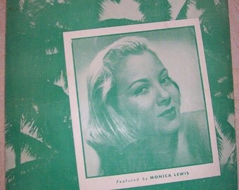 Sheet Music Down Among the Sheltering Palms Vintage Piano Sheet Music