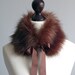Chocolate brown collar from soft faux fur