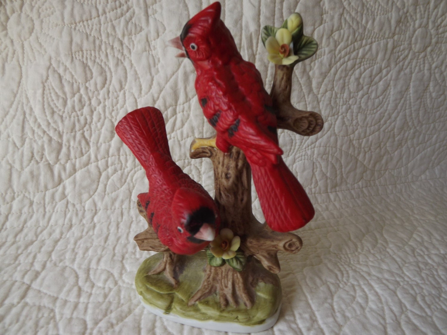 cardinal porcelain bird figurine