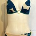 1960s Hawaiian floral print vacation summer beach travel cotton hipster betty pin up girl swimsuit bikini sz S/M