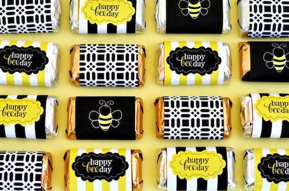 Bee Party PRINTABLE Candy Bar Wrappers (INSTANT DOWNLOAD) from Love The Day Il_570xn