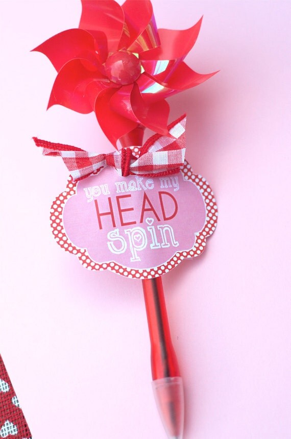 Valentine PRINTABLE 'You Make My Head Spin' Tag from Love The Day Il_570xn
