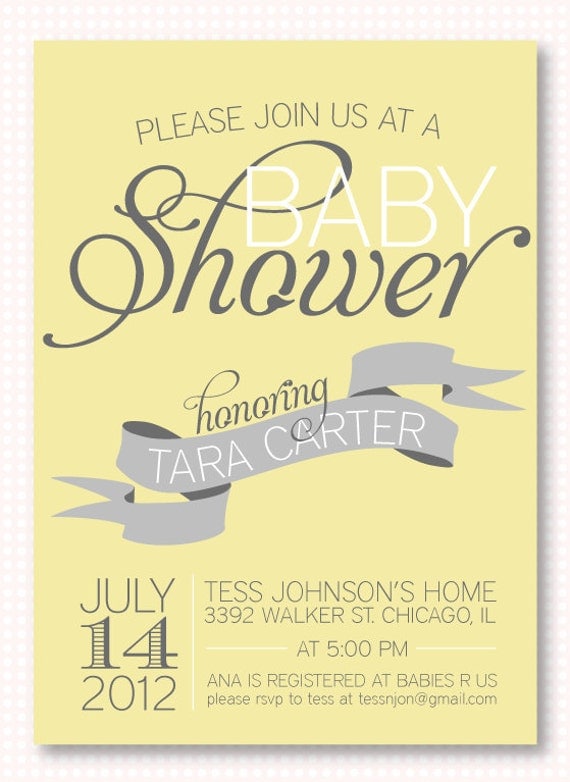 Baby Shower Invitation PRINTABLE by Love The Day Il_570xn