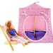 Toy Pop Up Tent, Sleeping Bags, light pink, flower print fabric