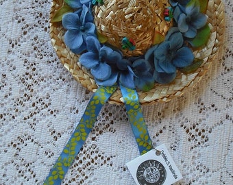 American Girl 18 inch Doll Madame Alexander What A Doll - Straw Hat with Flowers Ribbon Trim Fashion Accessory