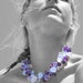 Over Size Chunky Necklace, Over Loaded Amethyst and Moonstone Statement Necklace, Glamorous Bijoux, Purple Hues Necklace, Hollywood Glamour