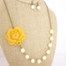 Yellow Statement Necklace Yellow Jewelry Flower Necklace Mustard Yellow Bridesmaid Jewelry Bridesmaid Necklace Rustic Wedding Jewelry
