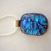 Blue Glass Pendant - Blue Swirl Dichroic Glass - Fused Glass - Blue Necklace