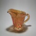 Carnival Glass Milk Cream Jug Vintage Orange Art Deco 1930s Collectable Pressed Glass