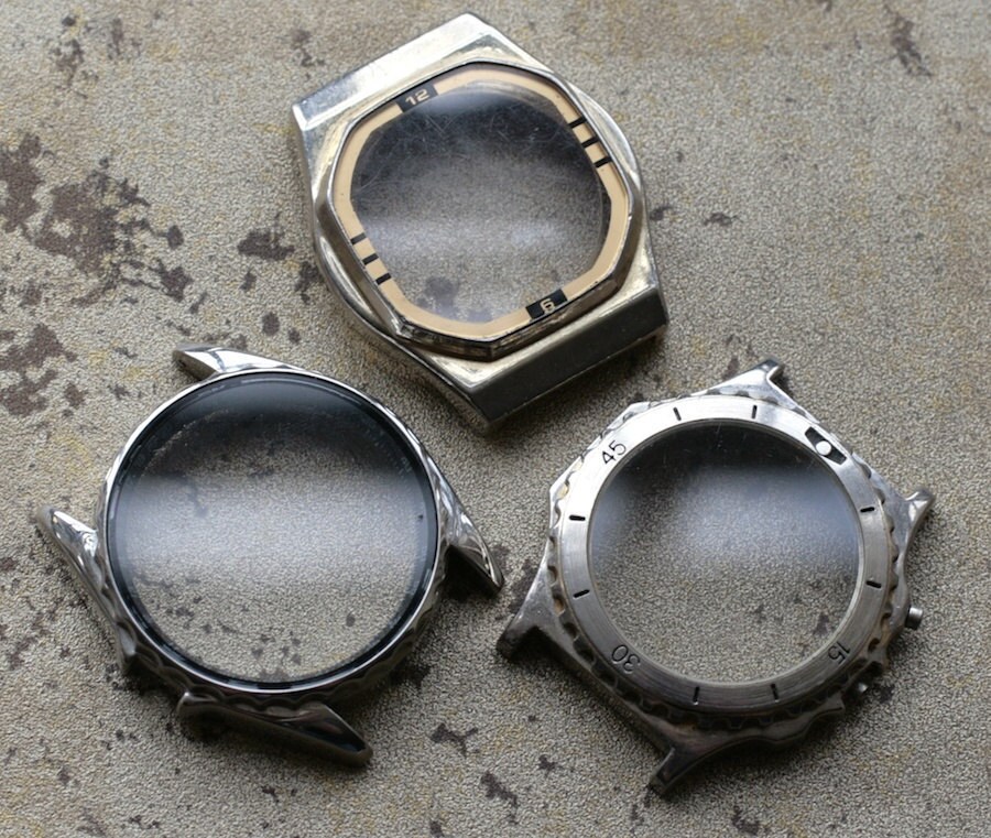 Wrist Watch Case Parts set of 3