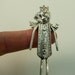 Angel Jeni Protects - Upcycled Sterling, Silverware, And PMC - Art Jewelry Pendant - 715