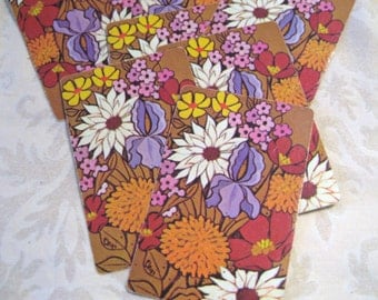 6 Brown Floral Vintage Playing Cards