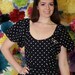 black and white polka dot dress 70s 80s tiered ruffles puffy sleeves small xs petite bridesmaid dress evening fancy dressy formal prom dress