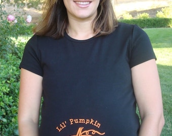 Halloween custom Pumpkin Maternity shirt short or long sleeve