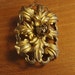 Reserved for Leah: Vintage 1910's Rose Brooch Czech Victorian Repousse Brass Sculptural Brooch