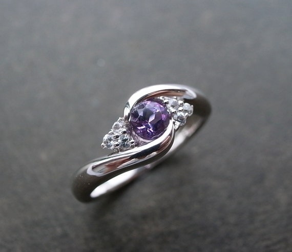 amethyst wedding ring