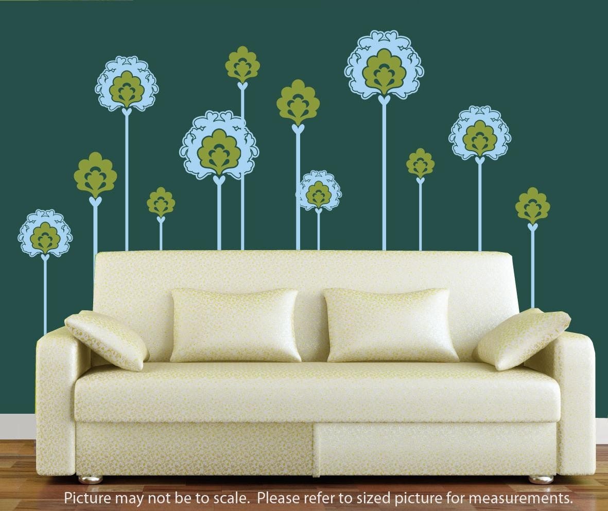 Flower Wall Decals Small Pkg.