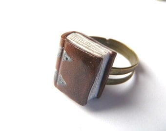 Ancient Book Ring - Book Jewelry by Coryographies (Made to Order)