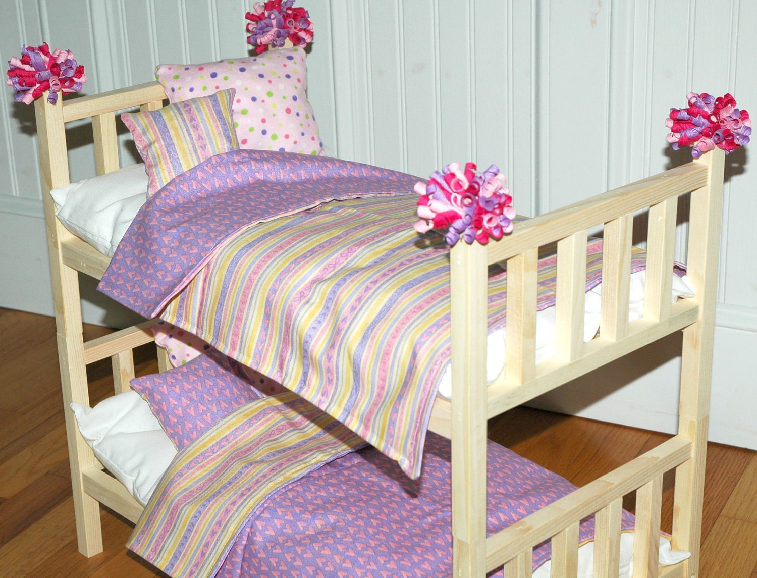 American Girl Doll Bed Sweet Heart Bunk Bed With Bedding