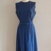 SALE 1960s Puritan Forever Young dress / wool pleated blue sheath dress
