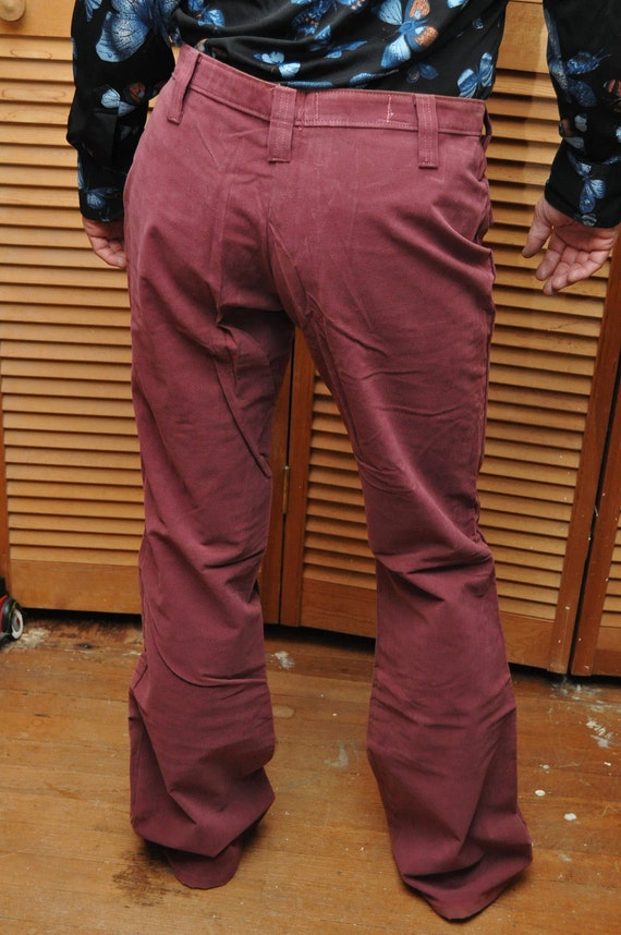 1970s Vintage Deadstock NOS Mens Hip Hugger Ultra Suede Pants