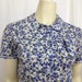Vintage 1950s Dress blouse and skirt Blue apples