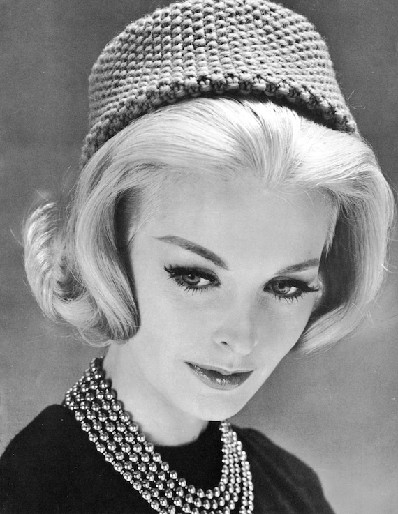 1960s Pill Box Hat Vintage Knitting Pattern PDF