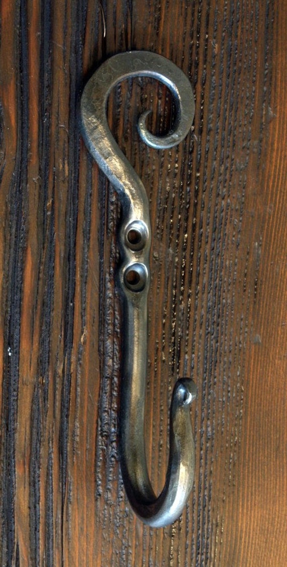Wall Mounted Hook. Hand by a Blacksmith.