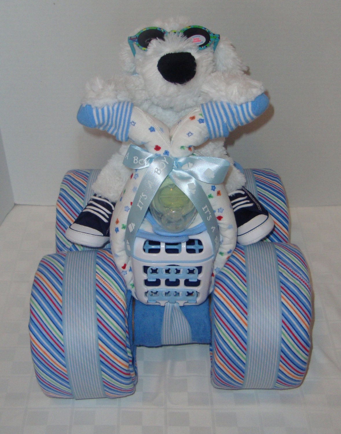 4Wheeler Quad Motorcycle Diaper Cake Baby Gift Cake