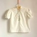 30% OFF...Vintage 60s cotton women blouse with embroidery detail Small
