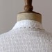 vintage1950s white sheer embroidered "MM" initials handmade shirt