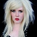 Wig . KITTEN // Scene Hipster Hair // Platinum Blonde Straight Long Layered Wig