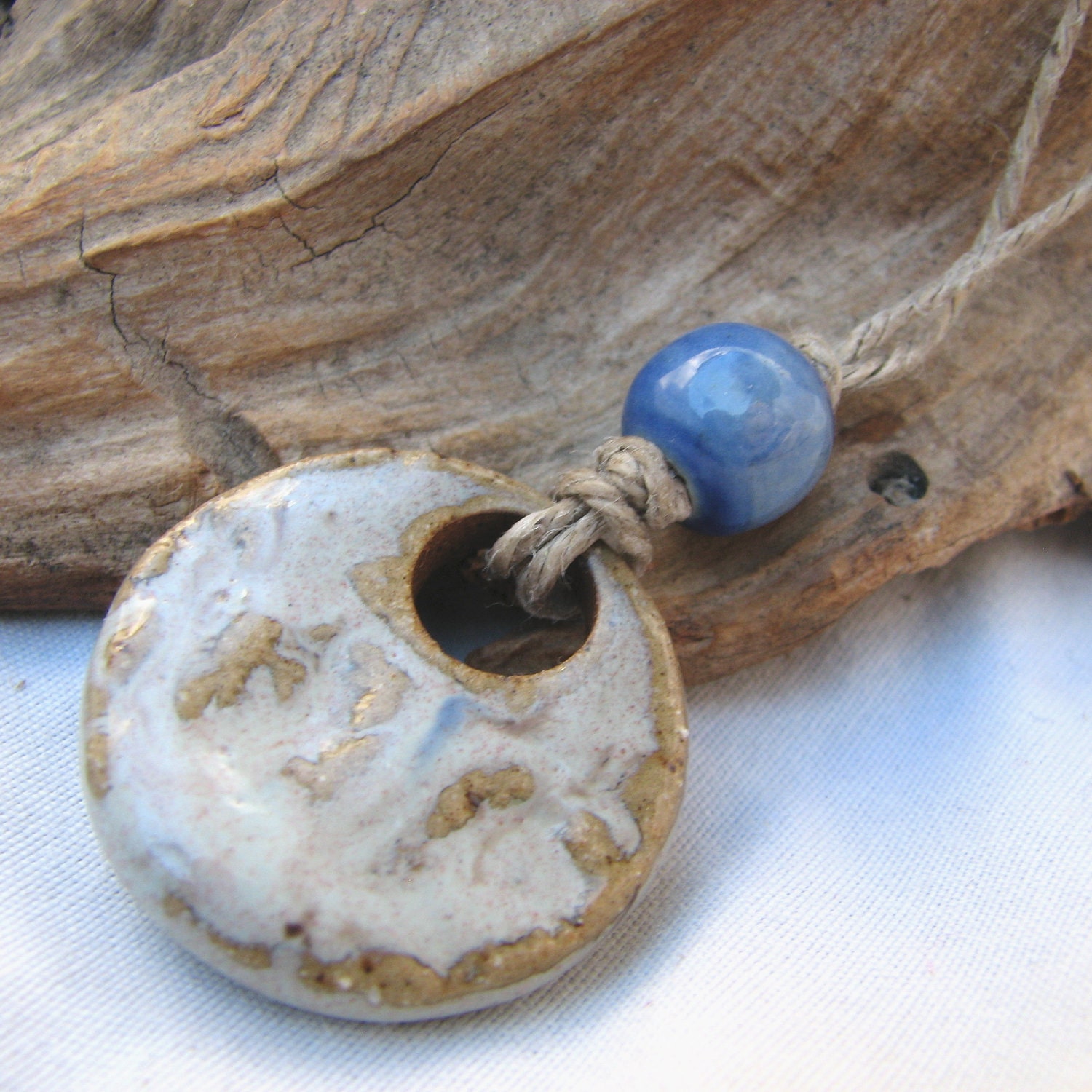 pottery pendant necklace