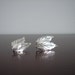 Vintage DANECRAFT Mid 20th Century Sterling Silver Double Leaf Earrings