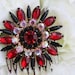 Hair Comb Red,Bridal Hair Accessories,Red Hair Clip,Bridal Hair Comb,Red Hair Comb,Ruby Hair Comb,Ruby Jewelry, Vintage Hair Comb