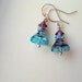 Teal Blue with a Dash of Violet Earrings